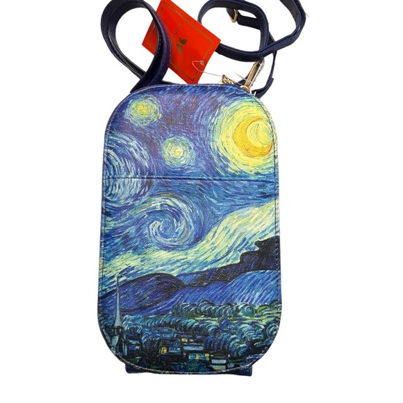 Monarque Handbags - Van Gogh Starry Night Crossbody Bag Monarque NEW Art to Wear Artsy Navy Galaxy